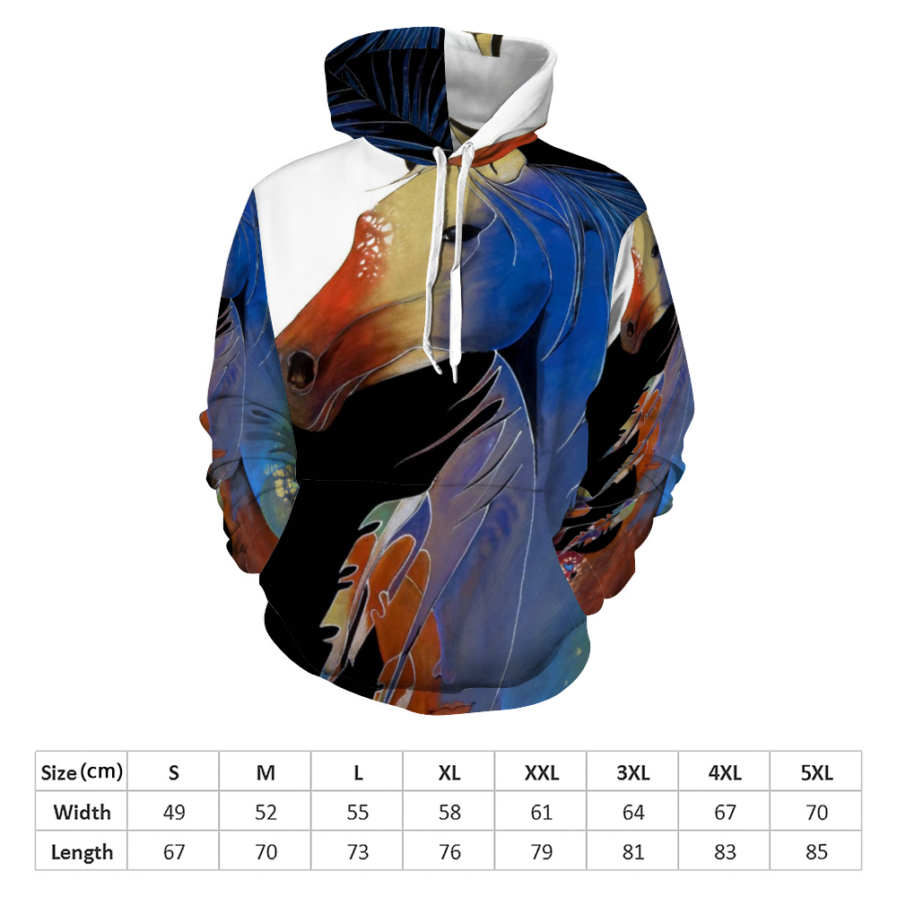 Domingo Brawny Horse Hoodie Sweatshirt with Pockets - Image 3